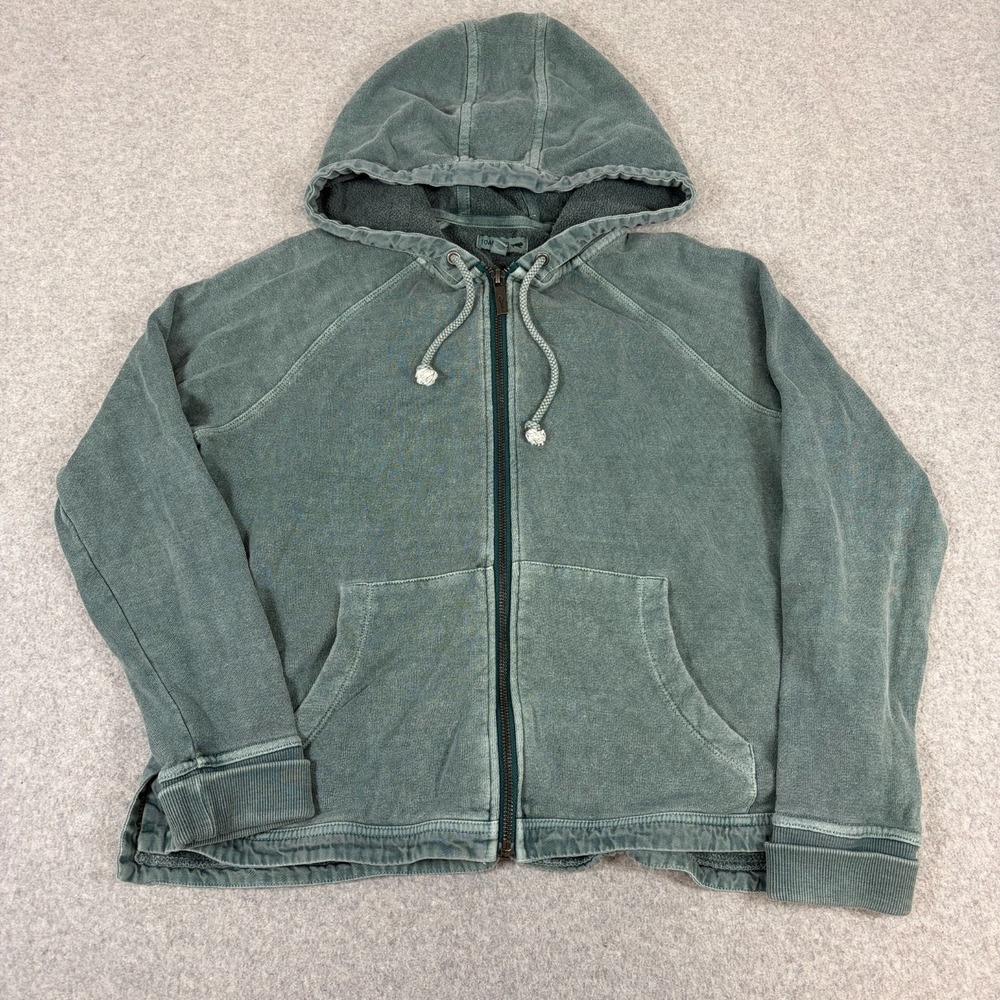Toad & Co Jacket Womens Small Green Zip Hooded Pockets Outdoors